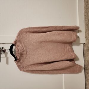 Women's Pink Mock Neck Sweater